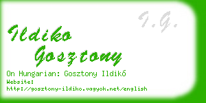 ildiko gosztony business card