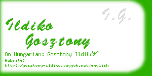 ildiko gosztony business card